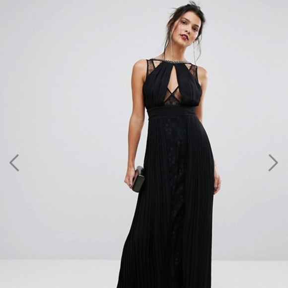 ASOS Dresses & Skirts - TFNC High Neck Embellished Maxi Dress With Lace